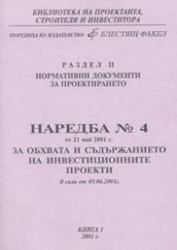 Наредба № 4/21.05.2001 г. за обхвата и съдържанието на иввестиционните проекти