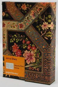 Бележник Paperblanks Diary 2014 Filigree Floral Ebony, Lined/ 3500