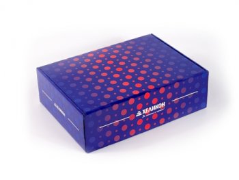Кутия за подарък малка синя 245/180/50 Хеликон