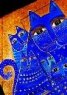 Бележник Paperblanks Fantastic Felines Midi Wrap, Lined/ 3961