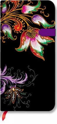 Бележник Paperblanks - SFloral Cascade Ebony - Slim - Lined / 7228