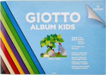 Цветно блокче GIOTTO Album Kids за апликации, А4, 20л. 10цв, 120гр.