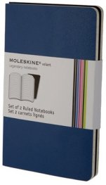 Бележник Moleskine Volant Notebook Ruled, Blue Pocket: Set of 2 [8589]