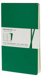 Бележник Moleskine Plain Volant Notebook Pocket Emerald Green: Set of 2 [7863]