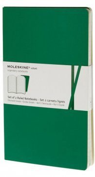 Бележник Moleskine Plain Volant Notebook Pocket Emerald Green: Set of 2 [7863]