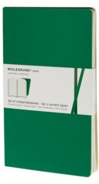 Бележник Moleskine Plain Volant Notebook Pocket Emerald Green: Set of 2 [7863]