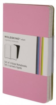 Бележник Moleskine Volant Notebook Ruled, Pink Pocket: Set of 2 [8701]