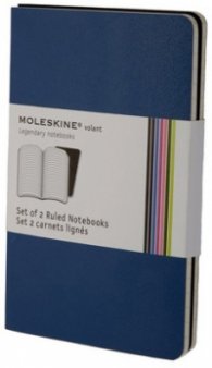 Бележник Moleskine Volant Notebook Ruled, Blue Xsmall: Set of 2 [8565]