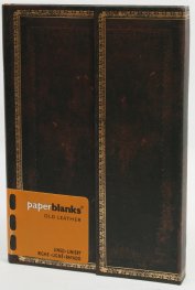 Бележник Paperblanks Old Leather Mini Wrap, Lined/ 8409