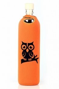 Бутилка FLASKA NEO DESIGN 0.750L: Оранж - черна сова