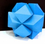Bamboo Puzzle***- Blue Angular Knot - бамбуков пъзле 17186