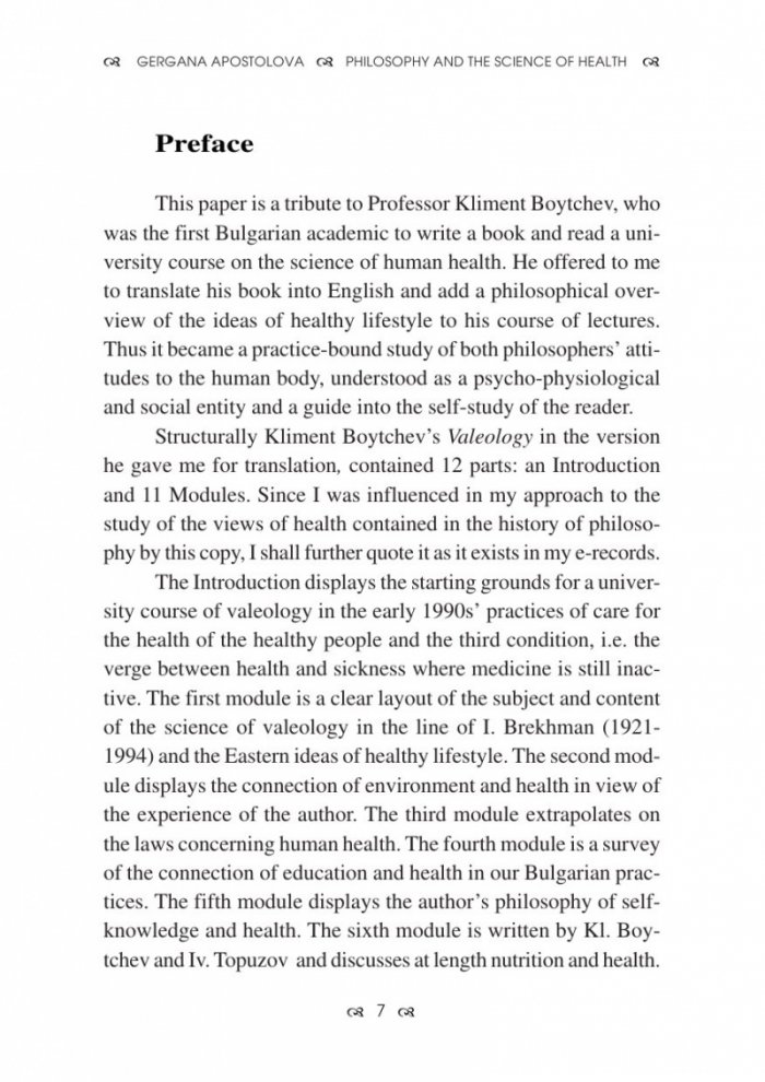 PHILOSOPHY AND THE SCIENCE OF HEALTH