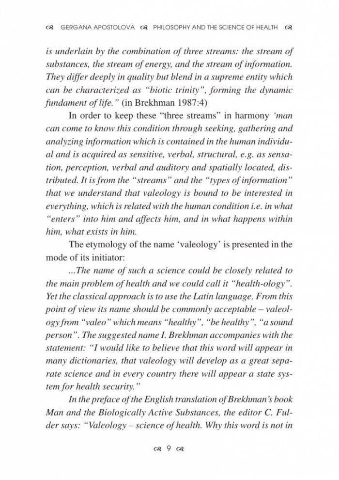 PHILOSOPHY AND THE SCIENCE OF HEALTH