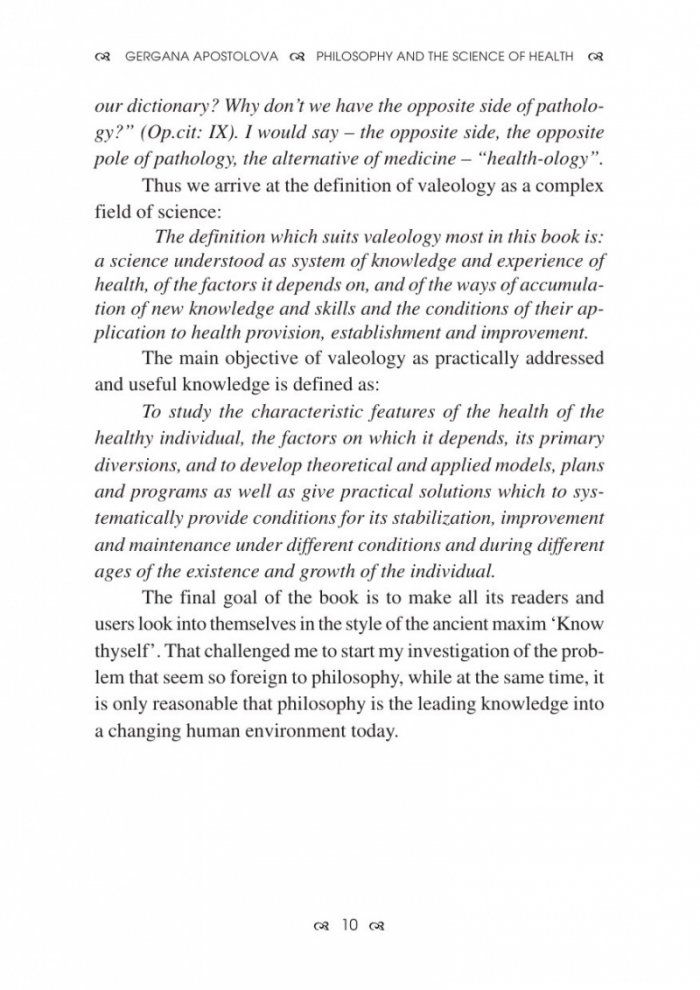 PHILOSOPHY AND THE SCIENCE OF HEALTH