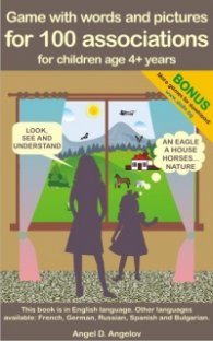 Game with words and pictures for 100 associations for children age 4+ years