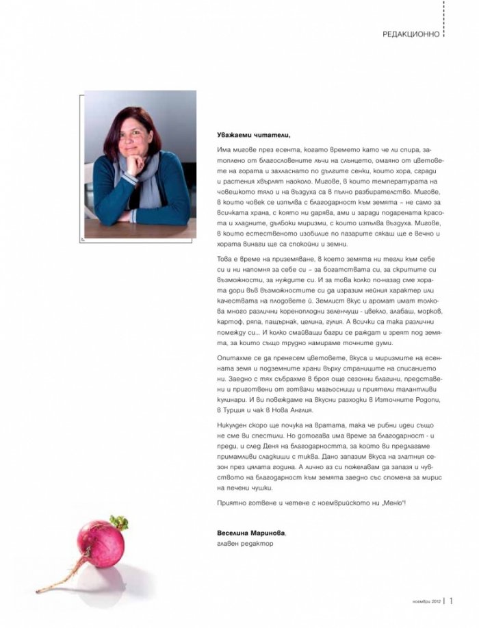 Меню; Бр.62/ Ноември 2012