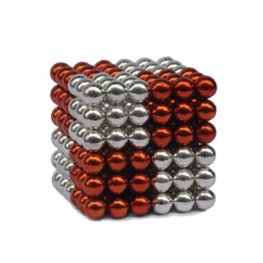 Magnetic Pixels Silver/Red