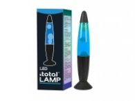 Лава лампа LED - Синя течност, бял восък XL2679