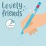Гел химикалка Legami Lovely Friends - Лама - Светло синьо