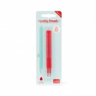 Комплект от 2 пълнителя за гел химикалка Legami Lovely Friends - Червено