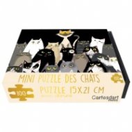 Мини пъзел - Намръщени котки CARTES D'ART