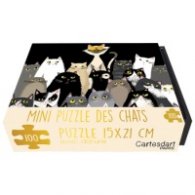 Мини пъзел - Намръщени котки CARTES D'ART