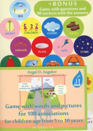 Game with words and pictures for 100 associations for children age 5 to 10 years