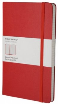 Бележник Moleskine Squared Notebook Large, Hard Red [Diary] [0338]