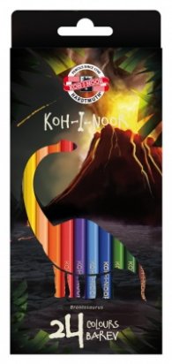 Комплект цветни моливи "Дино", 24 цвята 3594