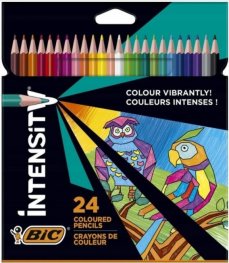 Цветни моливи BIC Intensity, 24 цвята