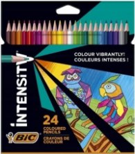 Цветни моливи BIC Intensity, 24 цвята