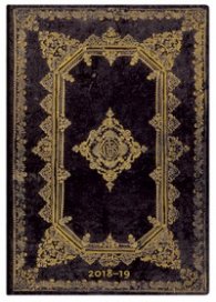 Бележник Paperblanks Dayplanners 2019 Nox, Midi/ 5625