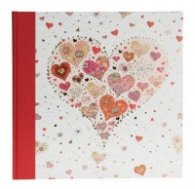 АЛБУМ ЗА СНИМКИ СВАТБЕН БЯЛ С ЧЕРВЕНО СЪРЦЕ 60 СТР. 30Х31 СМ ПАУС