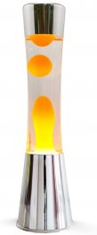 Лава лампа - Прозрачна течност, оранжев восък XL1771