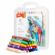 Пастели маслени Deli Color Emotion EC20124, 24 цвята, в PP прозрачна кутия