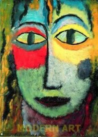 Tete de femme "meduse" / Jawiensky