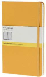 Бележник Moleskine Classic Hard Cover Large Squared Notebook Yellow Orange [6378]