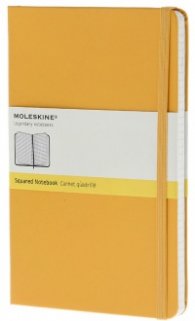 Бележник Moleskine Classic Hard Cover Large Squared Notebook Yellow Orange [6378]