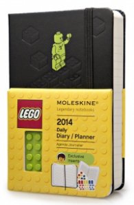 Бележник Moleskine 2014 12 Month Limited Edition LEGO Pocket Hard Cover Daily Planner Black [7542]