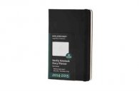 Бележник Moleskine 2014-2015 Weekly Planner 18 Month Large Black Hard Cover [2862]