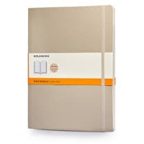 Бележник Moleskine Classic Colored Notebook Extra Large Ruled Khaki Beige Soft Cover [3746]