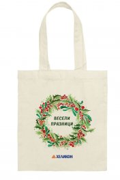 Памучна торба "Коледен венец"