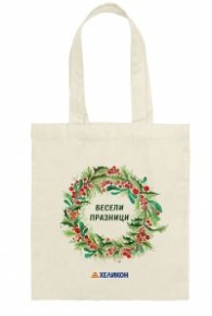 Памучна торба "Коледен венец"