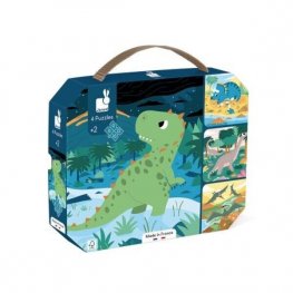 4 PUZZLES DINOSAURS (6-9-12-16 PCS), J02541