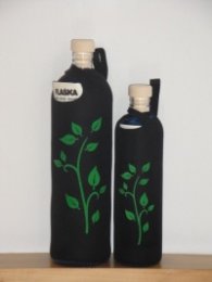 Бутилка FLASKA Neo Design 0.500L:Черен - зелен бръшлян