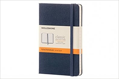 Moleskine Classic Notebook, Pocket, Ruled, Sapphire Blue, Hard Cover [3564]
