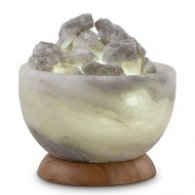 Лампа от хималайска сол - Купа с кристали, 3 кг, сива