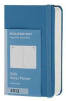 Бележник Moleskine Daily Diary Planner 2013 X-Small Cerulean Blue [Hard Cover] [1014]