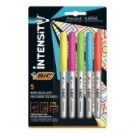 Комплект перманентни маркери BIC Intensity, объл връх 1.8 мм, 5 интензивни цвята, BL5 10904607
