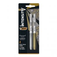 Комплект перманентни маркери BIC Intensity, объл връх 1.8 мм, сребърен и златен, BL2 10904606